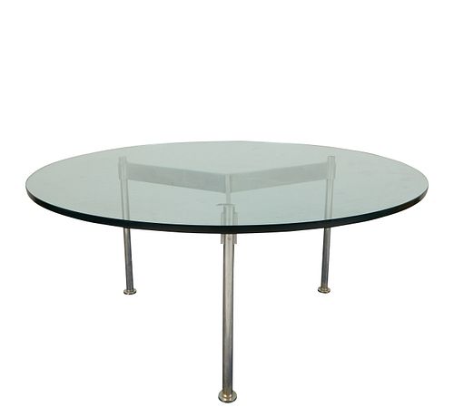 WARD BENNETT MCM GLASS & CHROME