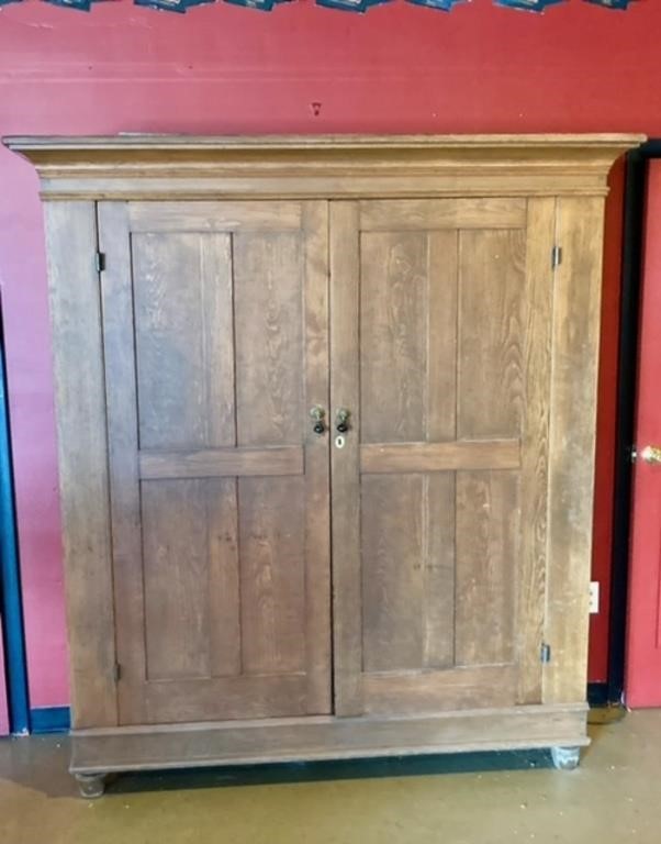 WARDROBE CA. 1880; IN PINE WITH A