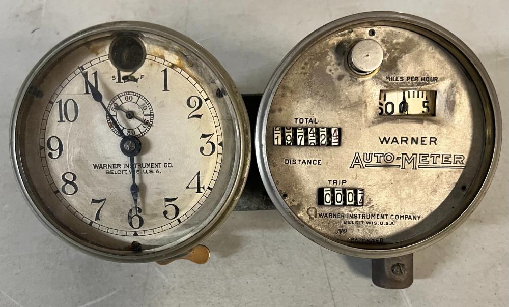 WARNER CLOCK AND SPEEDOMETER,