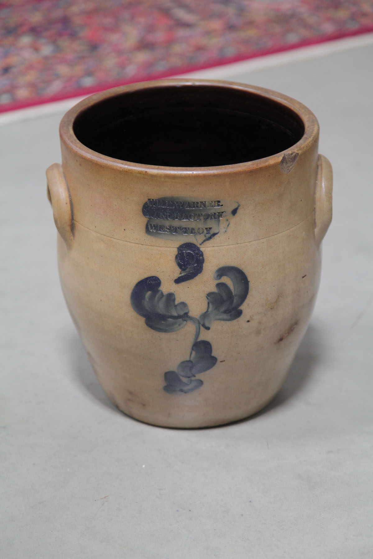 WARNER STONEWARE CROCK.  New