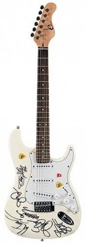 WARRANT BAND SIGNED GUITAR.War