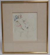 WARREN BRANDT, SEATED NUDE FEM