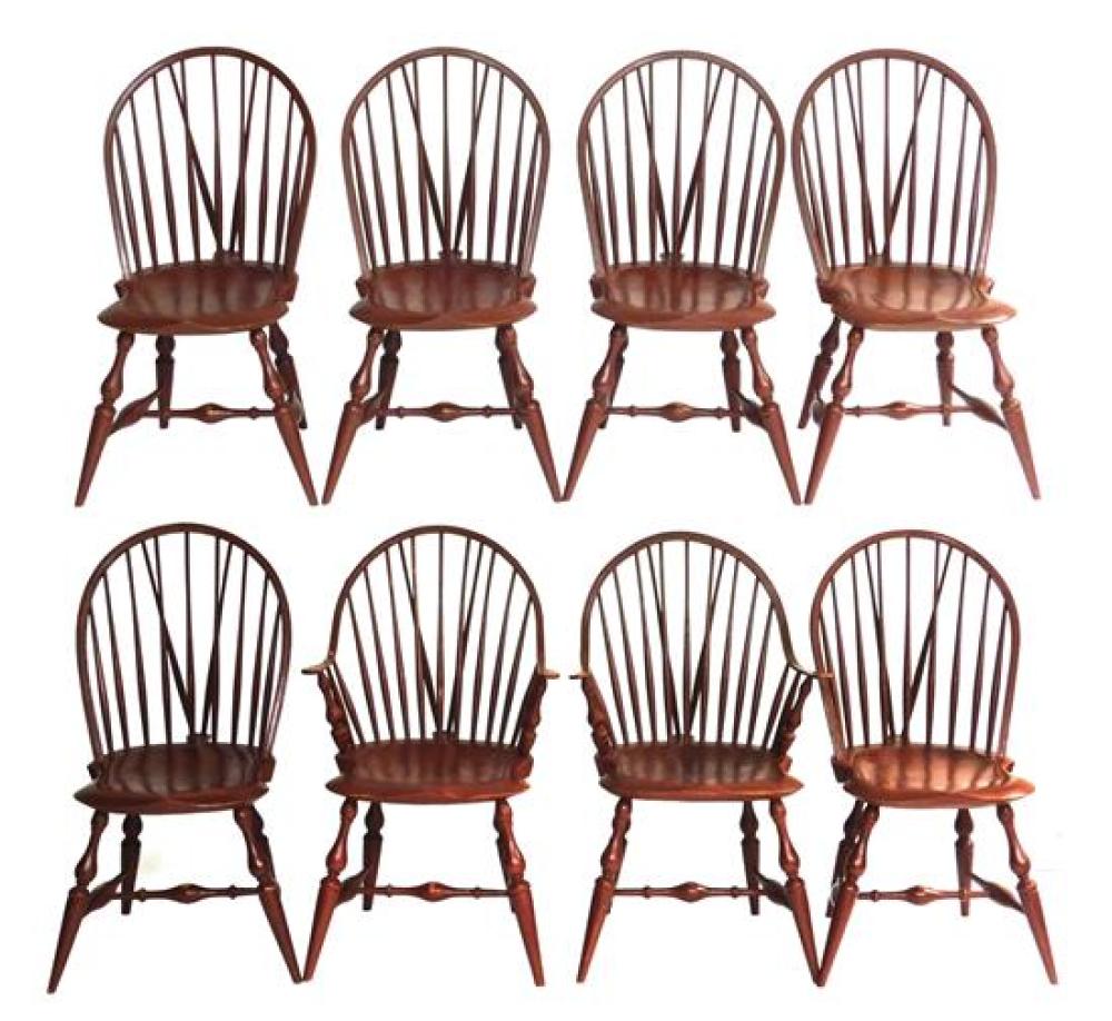 WARREN CHAIR WORKS, SET OF EIGHT