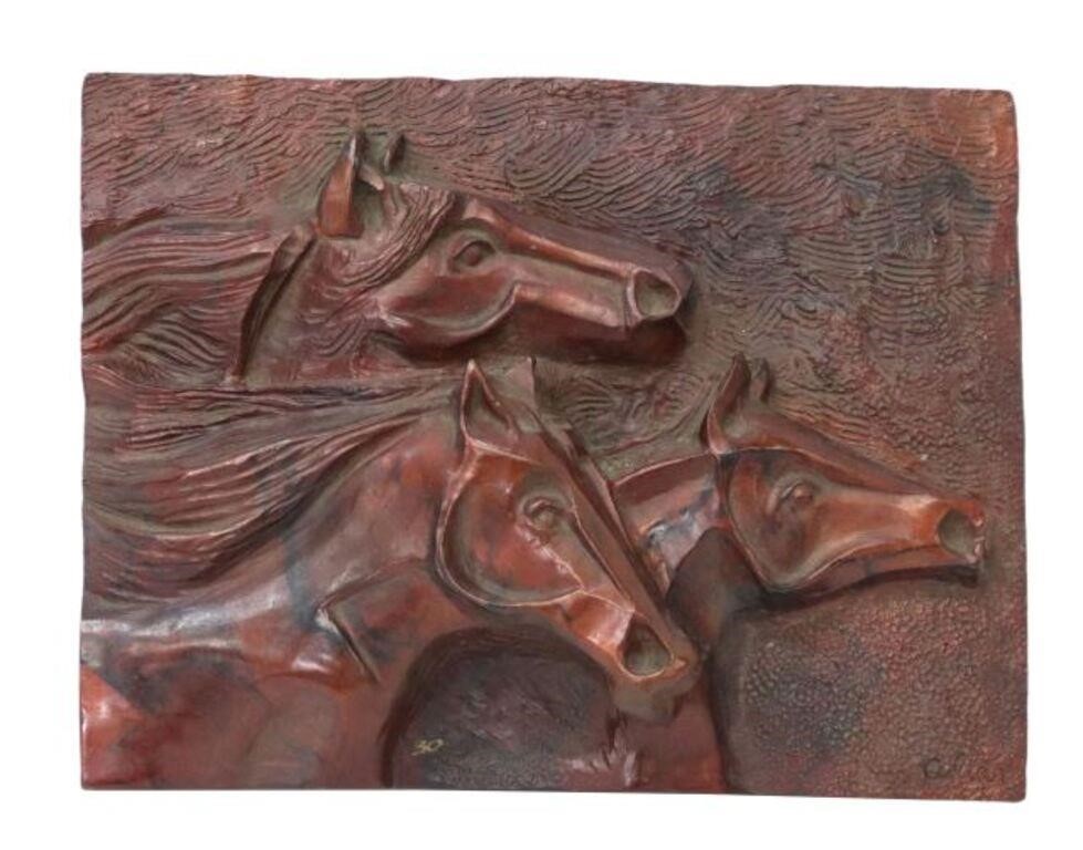 WARREN CULLAR (B.1942) BRONZE HORSE