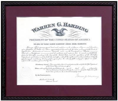 Warren G. Harding signed