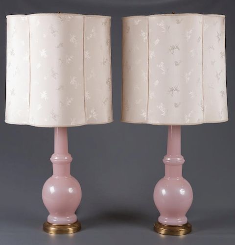WARREN KESSLER PINK OPALINE GLASS