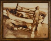 WARREN KREBS OIL ON CANVAS, "A