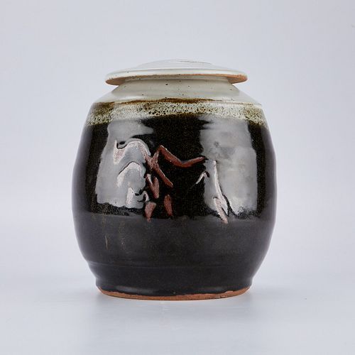 WARREN MACKENZIE LARGE COVERED VASE
