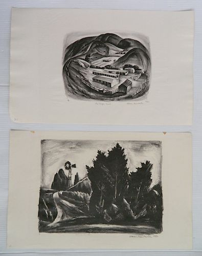 WARREN NEWCOMBE 2 LITHOGRAPHSWarren