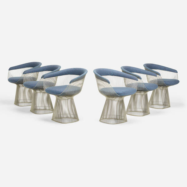 Warren Platner. Chairs, set of six.