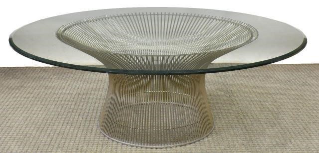 WARREN PLATNER KNOLL GLASS-TOP