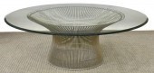 WARREN PLATNER KNOLL GLASS-TOP