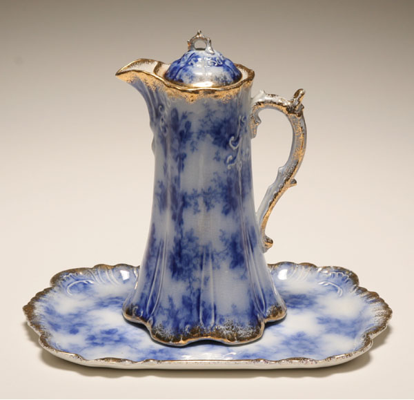 Warwick china flow blue coffee