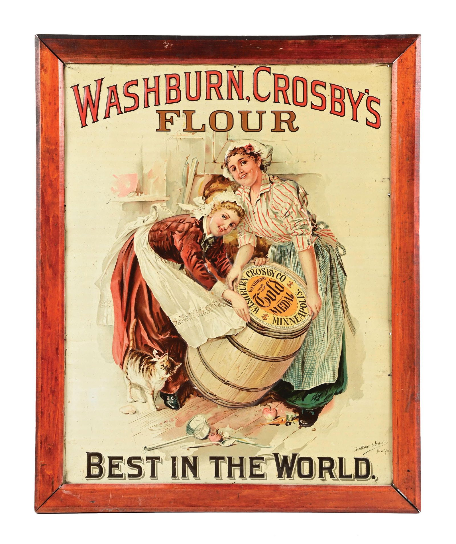 WASHBURN, CROSBYS FLOUR SIGN W/