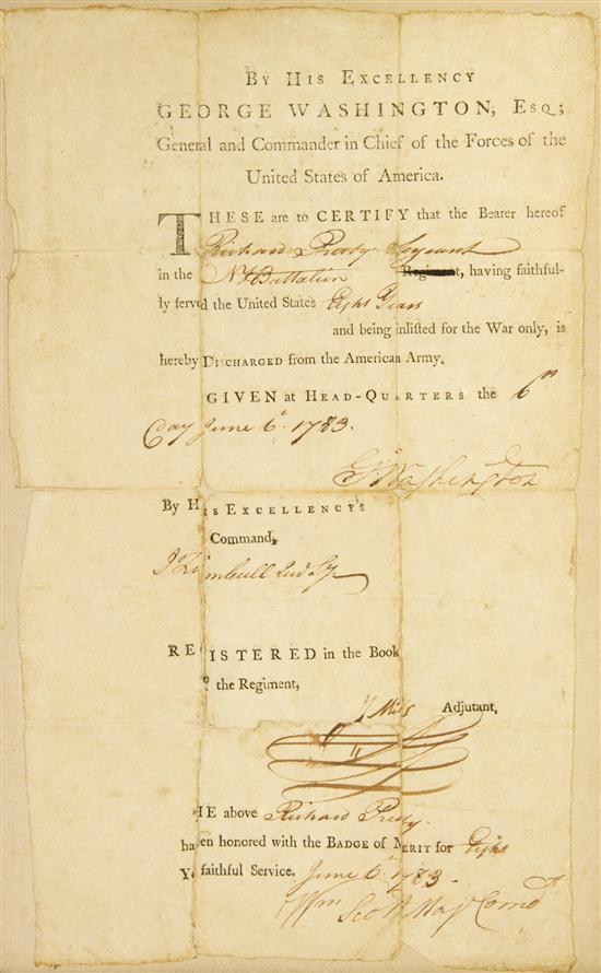 WASHINGTON GEORGE Partially printed