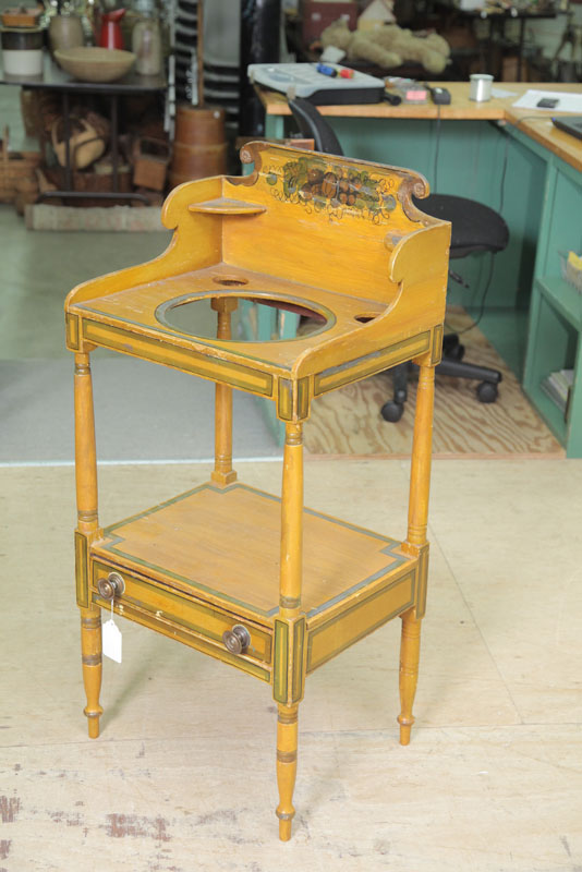 WASHSTAND. Yellow Sheraton style