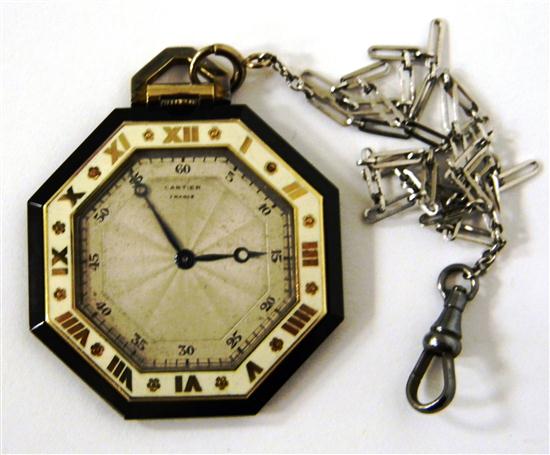 WATCH: Open face Cartier pocket