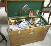 WATCHMAKER'S OAK TOOL CHEST WI