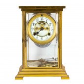 WATERBURY CLOCK CO. GILT BRASS