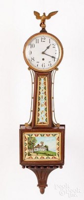 WATERBURY MAHOGANY BANJO CLOCK