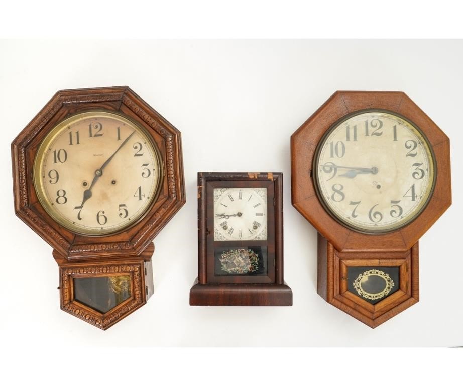 Waterbury oak school masters clock;