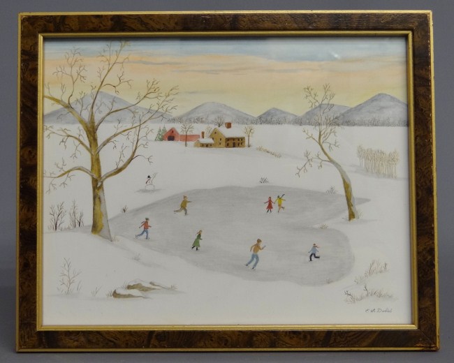 Watercolor ''A Day Of Country Fun''