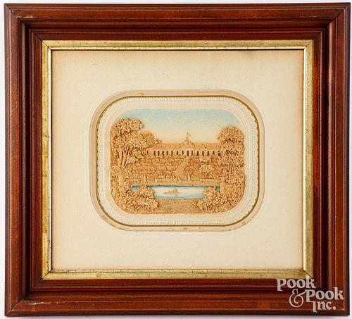 WATERCOLOR AND CARVED CORK PALATIAL
