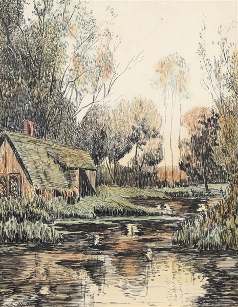 Watercolor and ink, Joseph