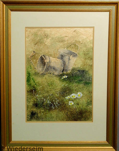 Watercolor and mixed media painting