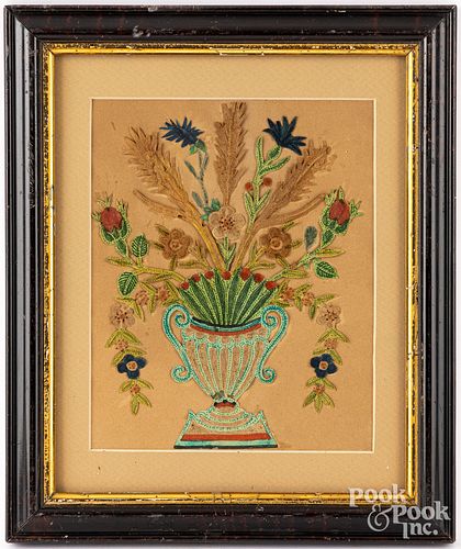 WATERCOLOR AND PINPRICK URN OF