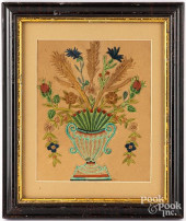 WATERCOLOR AND PINPRICK URN OF