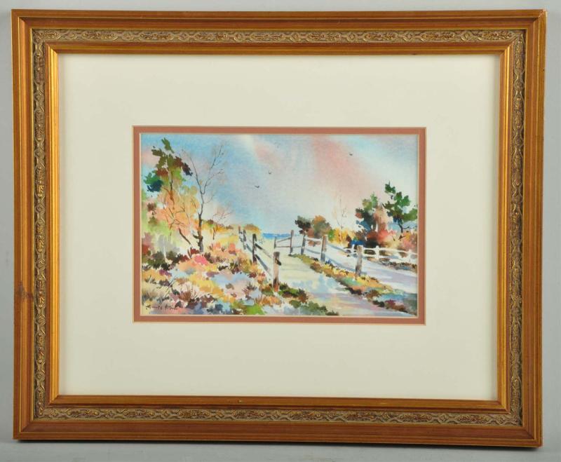 Watercolor Autumn Landscape by