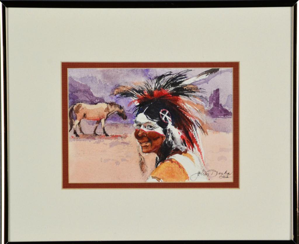 Watercolor by John Droska of Indian