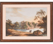 WATERCOLOR CHEPSTOW CASTLE<br>