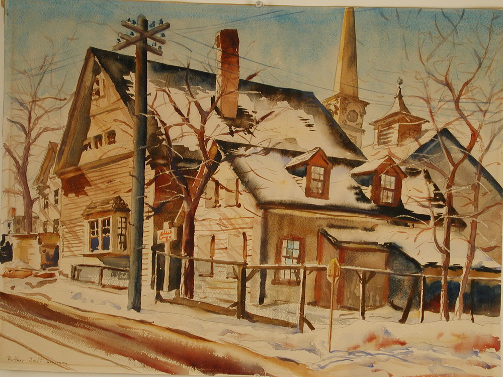 WATERCOLOR - Circa 1930 WPA New