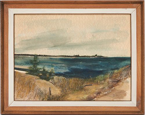 WATERCOLOR COASTAL LANDSCAPE