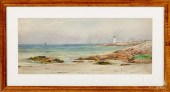 WATERCOLOR COASTAL SCENEWaterc