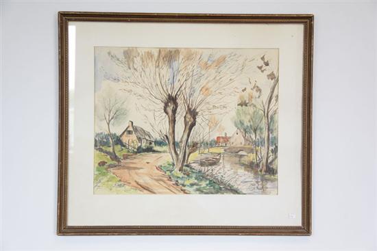 WATERCOLOR. Depicting an quiet