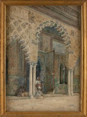 WATERCOLOR DEPICTING FIGURES O