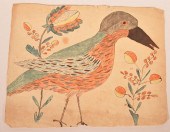 WATERCOLOR DRAWING OF A BIRD A