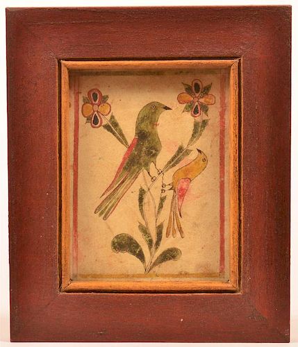 WATERCOLOR DRAWING OF BIRDS IN
