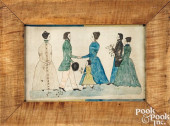 WATERCOLOR FOLK ART MARRIAGE S
