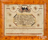 WATERCOLOR FRAKTUR BIRTH CERTI