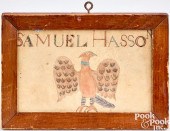 WATERCOLOR FRAKTUR BOOKPLATE O