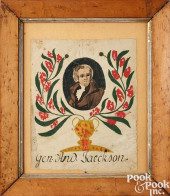 WATERCOLOR FRAKTUR DRAWING 19T