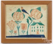 WATERCOLOR FRAKTUR DRAWING, 19