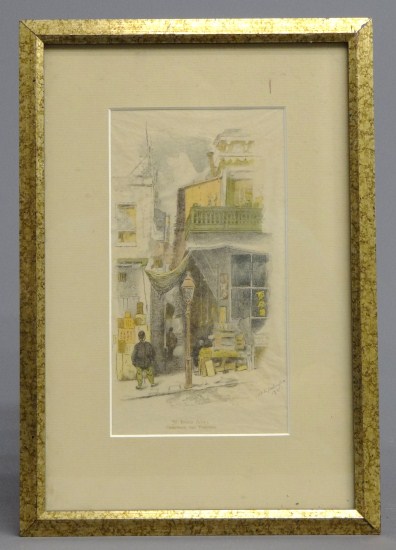 Watercolor gouche (?) Chinatown San