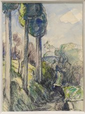 WATERCOLOR, HENRI LEBASQUE Hen