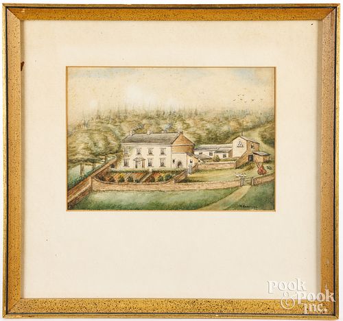 WATERCOLOR HOMESTEAD PORTRAIT,