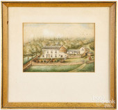 WATERCOLOR HOMESTEAD PORTRAIT,